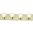 4-Light 24-in Vanity Strip Polished Brass Finish Hot on Sale