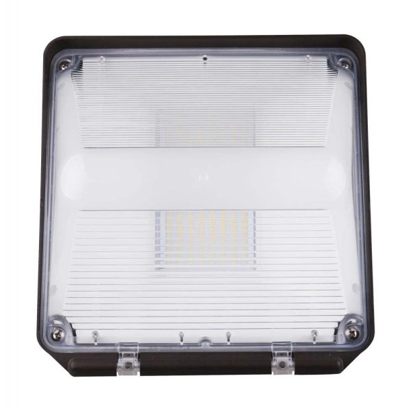 40w Small LED Wall Pack w  CCT Tunable 120-277v Security Lighting Bronze Finish Hot on Sale