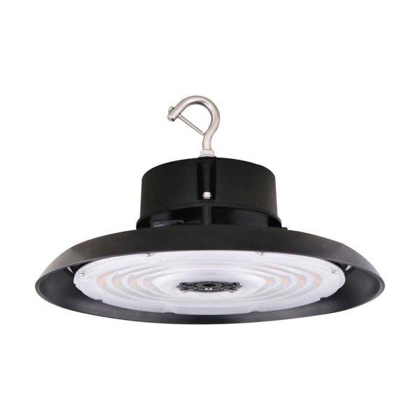 240W UFO LED High Bay 34800 Lumens 5000K 277-480v 0-10V Dimmable Black Finish For Discount