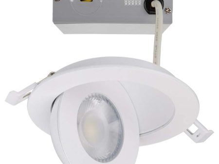 9w CCT Tunable LED Direct Wire Downlight 4-in Round Remote Driver White For Discount