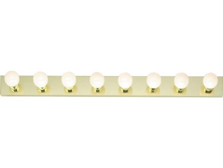 8 Light 48-in Vanity Strip Polished Brass Finish Online Hot Sale