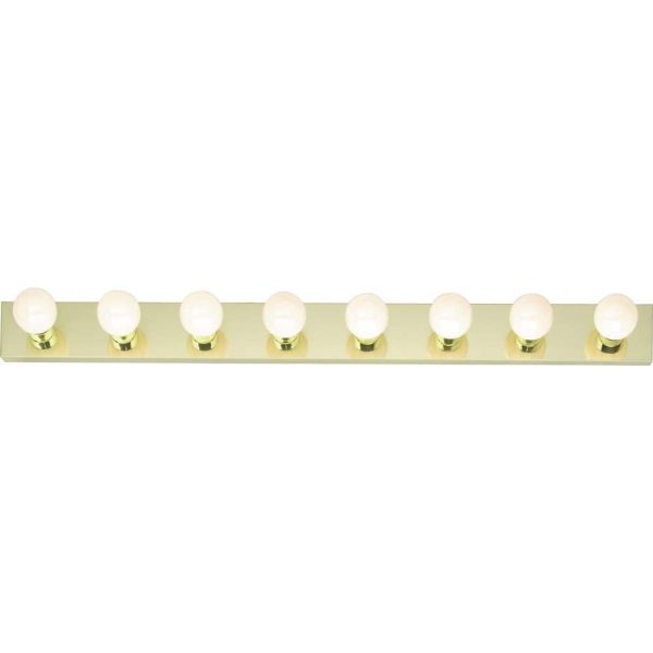 8 Light 48-in Vanity Strip Polished Brass Finish Online Hot Sale