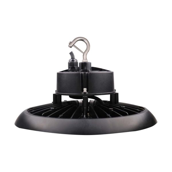 200W UFO LED High Bay 29000 Lumens 5000K 277-480v 0-10V Dimmable Black Finish For Cheap