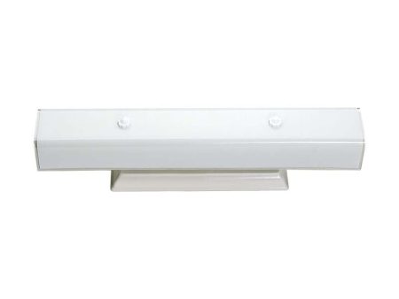 4-Light 24-in Vanity w  White -inU-in Channel Glass White Finish For Cheap