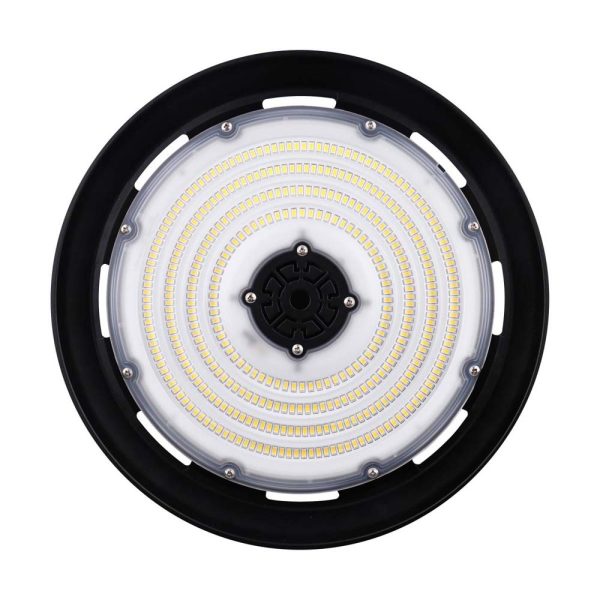 240W UFO LED High Bay 33840 Lumens 4000K 277-480v 0-10V Dimmable Black Finish Fashion