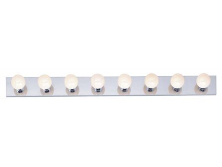 8 Light 48-in Vanity Strip Polished Chrome Finish Sale