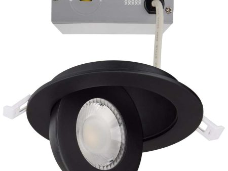 9w CCT Tunable LED Direct Wire Downlight 4-in Round Remote Driver Black Online