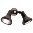 2-Light 15-in Flood Light Exterior PAR38 w  Adjustable Swivel Black Finish For Discount