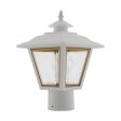 13   Coach Post Top Lantern w  Finial Beveled Acrylic Panels White Finish Discount