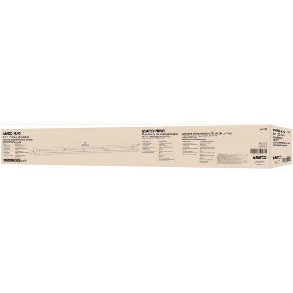 8-ft LED Linear Strip Light CCT Tunable White Finish For Sale