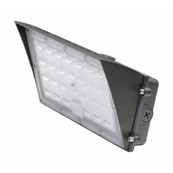 80w Semi Cutoff LED Wall Pack CCT Tunable 9600-10K Lumens DLC Premium For Sale