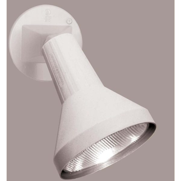 8-in Flood Light Exterior PAR38 w  Adjustable Swivel White Finish Online