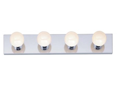 4-Light 24-in Vanity Strip Polished Chrome Finish Hot on Sale