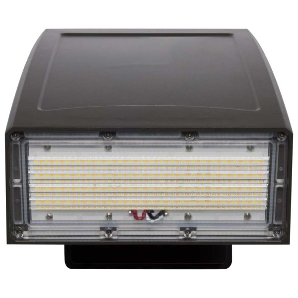 40w Adjustable LED Wall Pack CCT Tunable 4800-5000 Lumens DLC Premium Discount