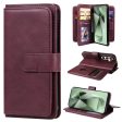 10-slot Samsung Galaxy S24 FE wallet case - Wine Red Fashion