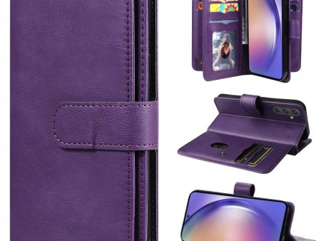 10-slot Samsung Galaxy A55 wallet case - Purple Online Sale