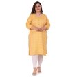 Generic Women s Office wear Designer Printed Capsule Straight Kurti (Yellow) Supply