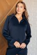 Hamptons Travel Half Zip Pullover in Navy Online Sale