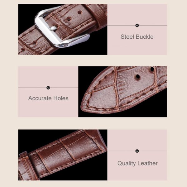 Fitbit Sense 2   Versa 4  genuine leather watch strap - Brown on Sale