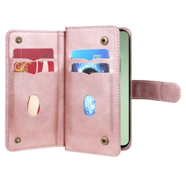 10-slot Samsung Galaxy S24 FE wallet case - Rose Gold Online Sale