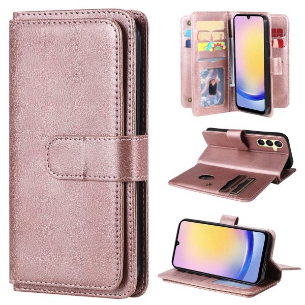 10-slot Samsung Galaxy A25 wallet case - Rose Gold Online Hot Sale