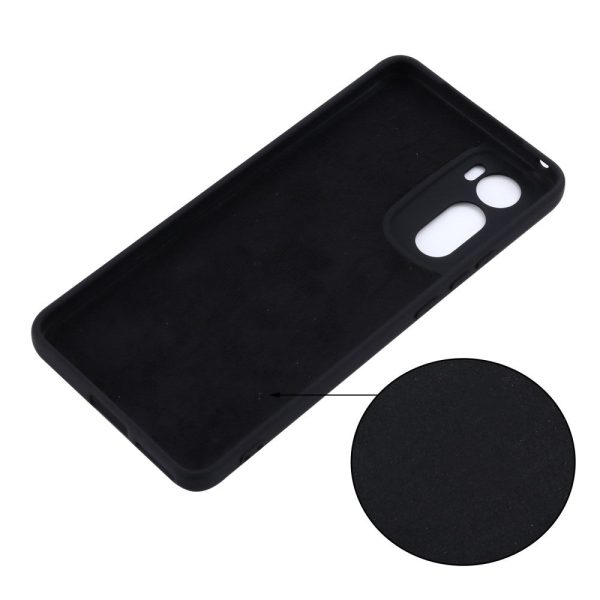 Matte liquid silicone cover for Motorola Edge 30 - Black For Cheap