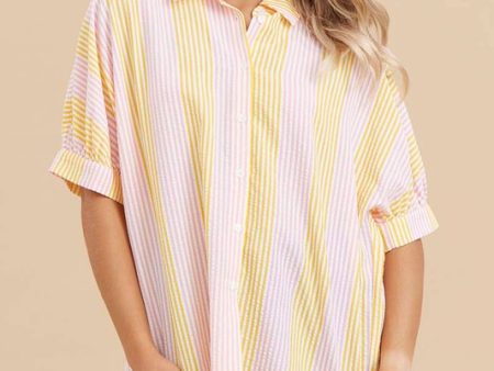 Yellow & Pink Stripe Fashion