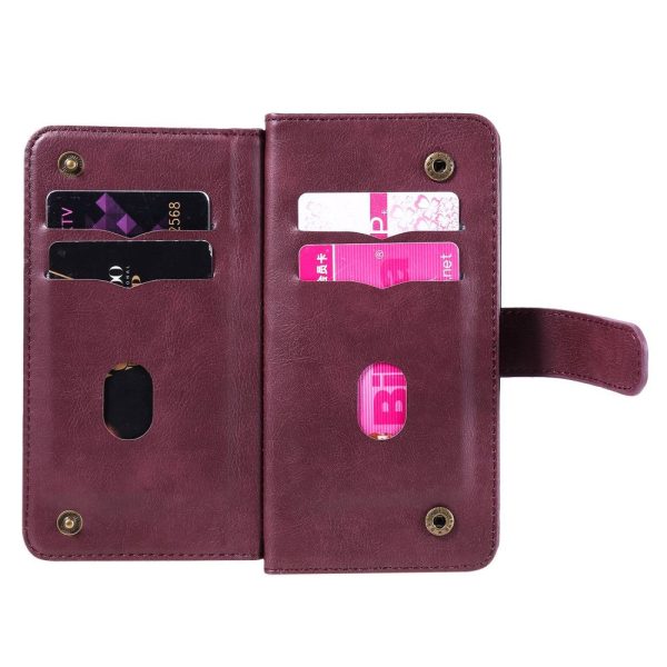 10-slot wallet case for Google Pixel 7 Pro - Wine Red Hot on Sale