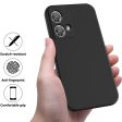 Matte liquid silicone cover for Motorola Edge 40 Neo - Black Online now