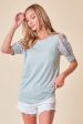 Seafoam Puff Sleeve Hot on Sale