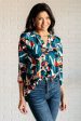 I Think Different Top in Abstract Teal Hot on Sale