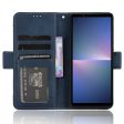 Modern-styled leather wallet case for Sony Xperia 5 V - Blue Online