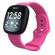 Fitbit Versa 3   Sense silicone watch band - Rose Red Size: S For Sale