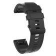 26mm Garmin Fenix 5X   5X Plus   Fenix 3   3 HR silicone watch band - Black on Sale