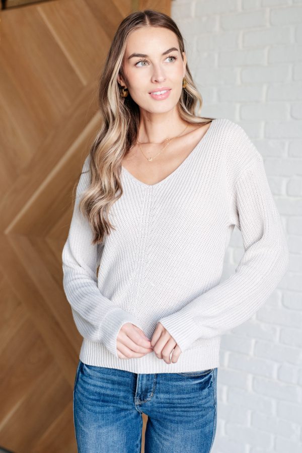 Told You So Ribbed Knit V Neck Sweater Online Hot Sale