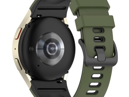 Dual-Color Silicone Watch Band for Samsung Galaxy Watch - Army Green+Black Online