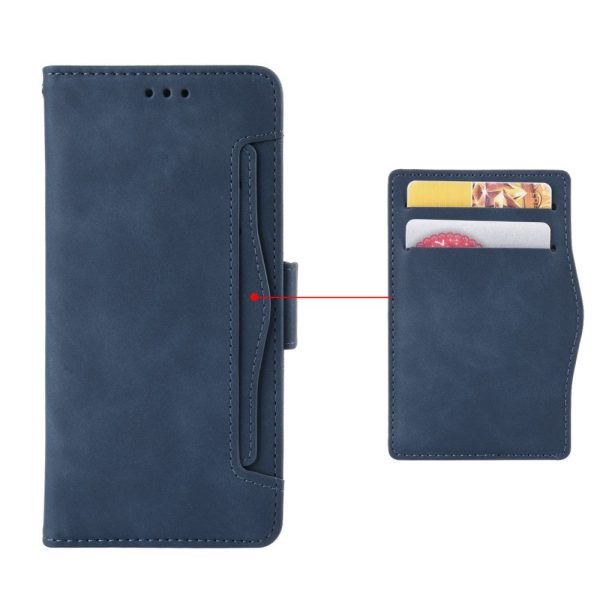 Modern-styled leather wallet case for Google Pixel 8 - Blue Sale