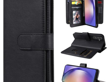 10-slot Samsung Galaxy A55 wallet case - Black For Discount