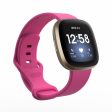 Fitbit Versa 3   Sense silicone watch band - Rose Red Size: S For Sale