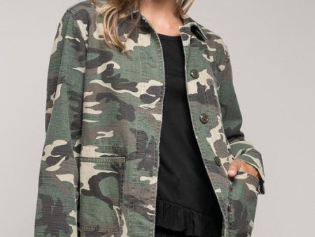 Camo Button Down Jacket Supply