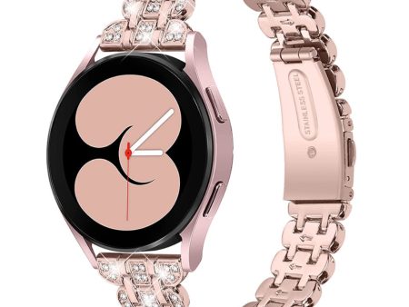 Samsung Galaxy Watch 3 (41mm)   Watch (42mm) rhinestone decor watch strap - Pink   Gold Hot on Sale