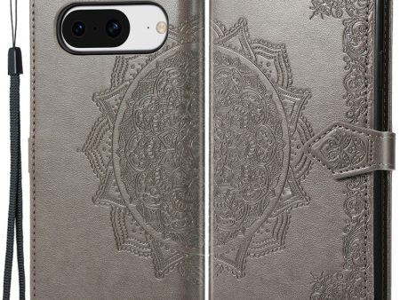 Mandala Google Pixel 8 Flip case - Grey For Sale