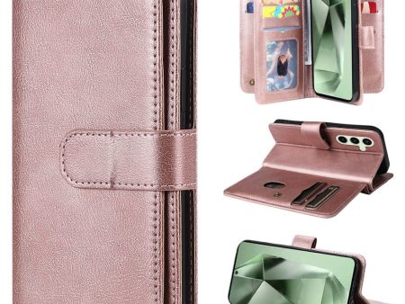 10-slot Samsung Galaxy S24 FE wallet case - Rose Gold Online Sale