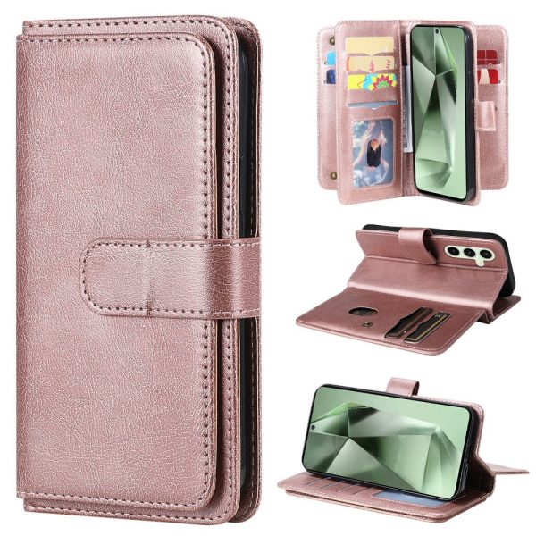 10-slot Samsung Galaxy S24 FE wallet case - Rose Gold Online Sale