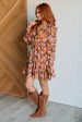 So Long, Farewell Balloon Sleeve Floral Dress For Cheap