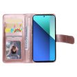 10-slot Xiaomi Redmi Note 13 wallet case - Rose Gold For Discount