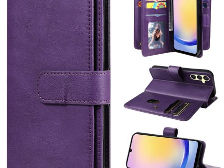 10-slot Samsung Galaxy A25 wallet case - Purple Online