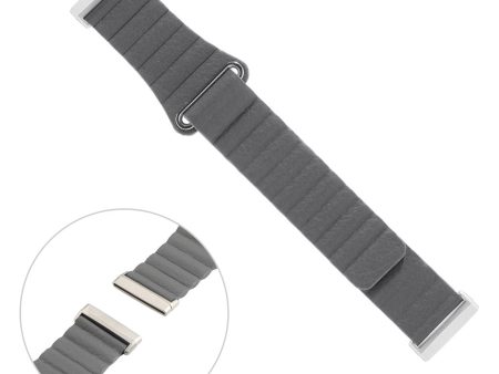 Fitbit Versa 3 genuine leather watch band - Grey Fashion