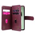 10-slot Samsung Galaxy S24 FE wallet case - Wine Red Fashion