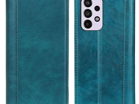 Genuine leather case with magnetic closure for Samsung Galaxy A33 5G - Green Supply